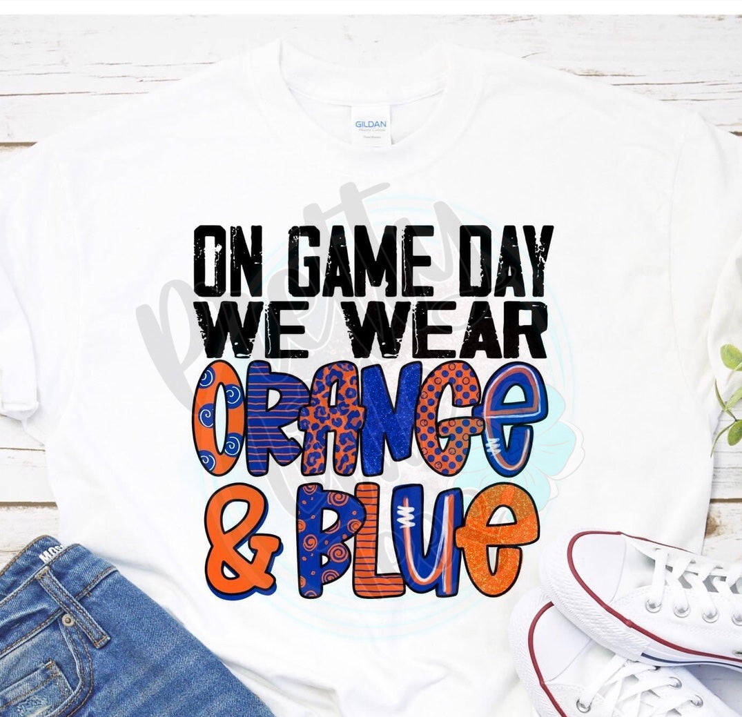 Game day Blue and Orange Tee
